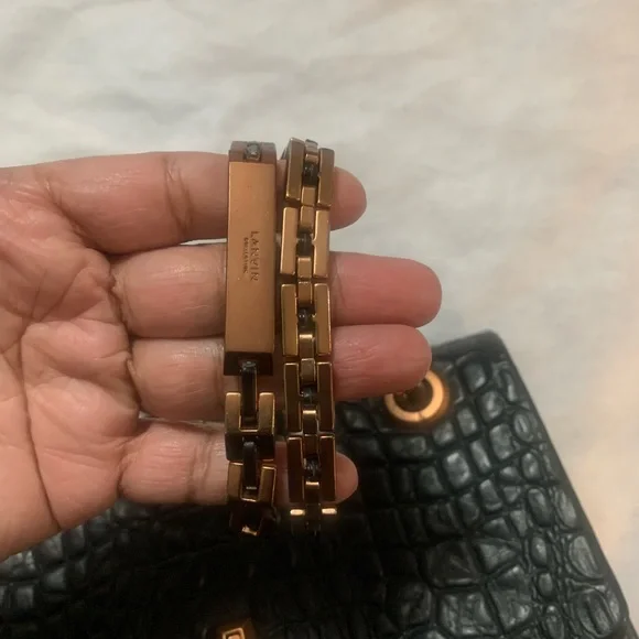 Lanvin Black Crocodile-Embossed Shoulder Bag - Picture 7 of 15